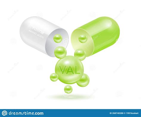 Valine Val L Amino Acid Molecule Chemical Formula C H No