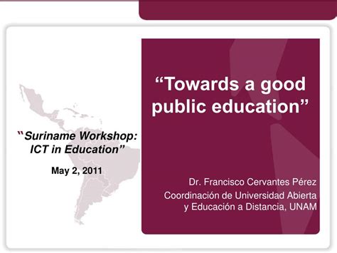 PPT Dr Francisco Cervantes Pérez Coordinación de Universidad Abierta