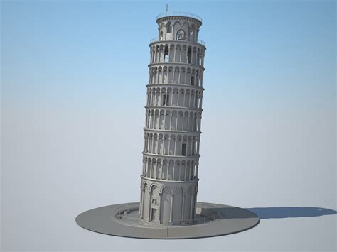 3d Model Tower Leaning Pisa