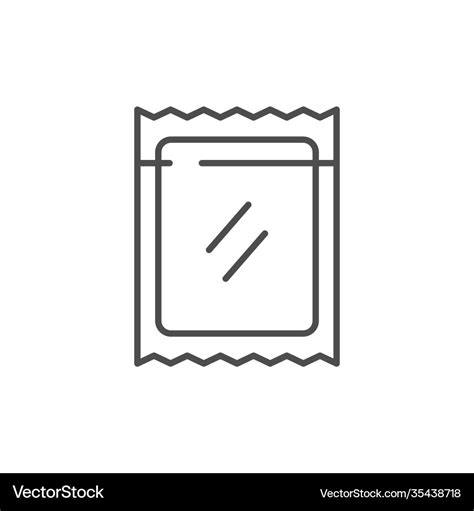 Zip Package Line Outline Icon Royalty Free Vector Image