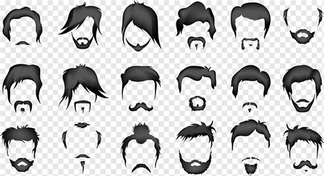 Set Pelo Bigote Barba Png Pngwing