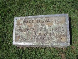 Harold Duane Evans M Morial Find A Grave