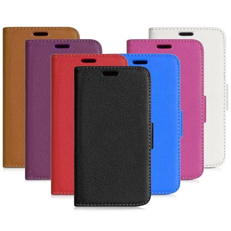 Funda De Cuero De Lujo De La Carpeta Del Grano De Lychee Para LG X