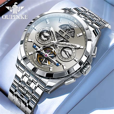 Oupinke Top Luxury Brand Men Watch Luminous Fully Automatic Mechanical