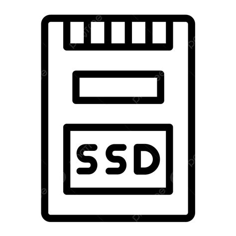 Gambar Ilustrasi Desain Ikon Vektor Ssd Ssd Drive Ssd Kartu Ssd Png Dan Vektor Dengan