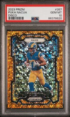 2023 Panini Prizm 357 PUKA NACUA Orange Disco Rookie RC PSA 10 Rams EBay