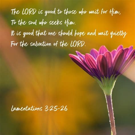 Lamentations Nkjv The Lord Is Good To Those Who Wait For