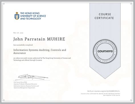 Earning A Certificate In Information Systems Auditing Controls And