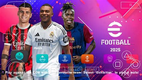 EFootball PES 2025 PPSSPP Update New Promoted Teams New Kits 24 25