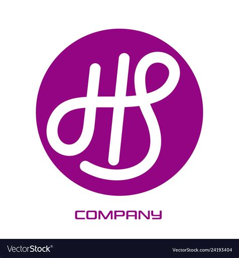 Letter Hs Logo Royalty Free Vector Image Vectorstock