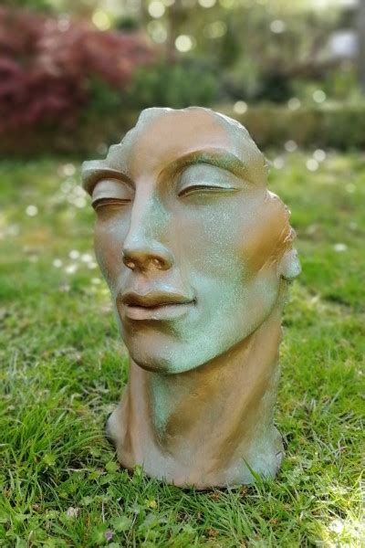 Skulptur Gesicht Mann Aus Steinguss Cm Angels Garden Dekoshop