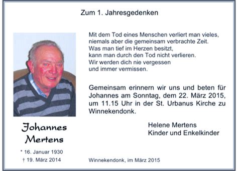 Alle Traueranzeigen F R Mertens Johannes Trauer Rp Online De