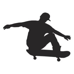 Man Skateboarding Silhouette PNG SVG Design For T Shirts