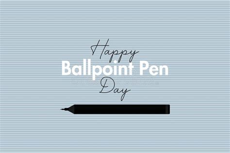 National Ballpoint Pen Day Vector Illustration Stock Vector