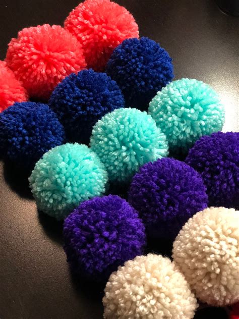 Pick A Pom Pom 3 inch Large Oversized Handmade Poms Craft | Etsy