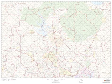 Montgomery Zip Code Map, Texas | Montgomery County Zip Codes