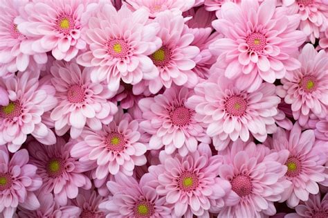 Premium Ai Image Background Pink Chrysanthemum Fresh Flowers