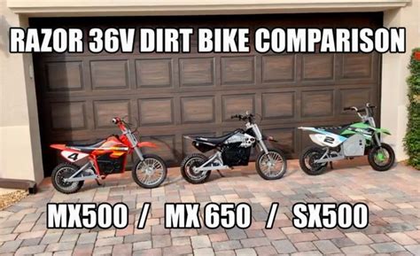 Razor MX500 vs MX650 vs SX500 comparison