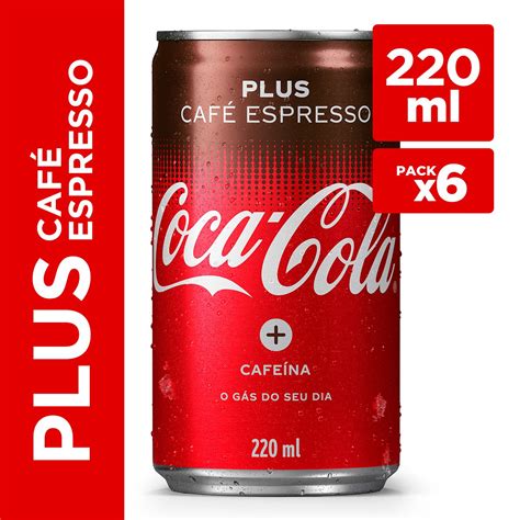 Pack 6 unidades Refrigerante COCA COLA Plus Café Espresso Lata