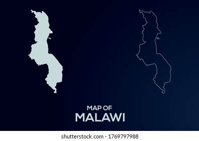 Malawi Vector Map Silhouette Isolatedabstract Design Stock Vector