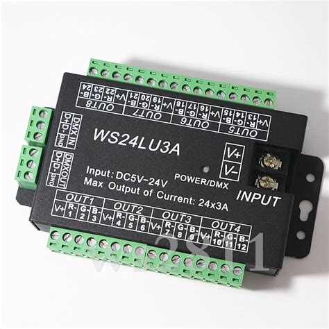 5PCS WS24LU3A 24CH Easy ตวถอดรหส DMX Controller 24 ชองหรแตละชอง