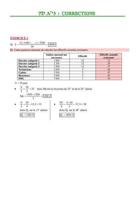 Td Qq Corrections Correction Td Math Matiques Semestre Gea