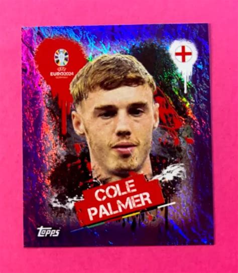 TOPPS UEFA EURO 2024 Sticker Cole Palmer Viola Parallel Parallela