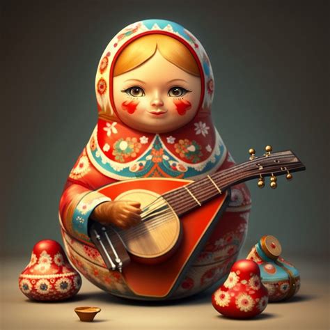 Балалайка и матрёшка Balalaika and matryoshka | Матрешка ...