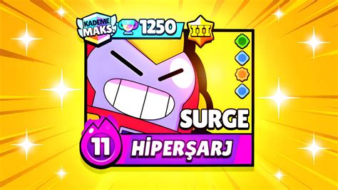 50 RÜTBE SURGE KASIYORUM 1000 KUPA SURGE Brawl Stars YouTube