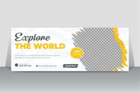 Travel Timeline Cover Banner Or Web Ads Poster Template Design