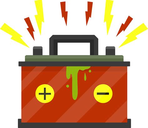 Broken Car Battery Rechargeable Electricity Accumulator Damaged