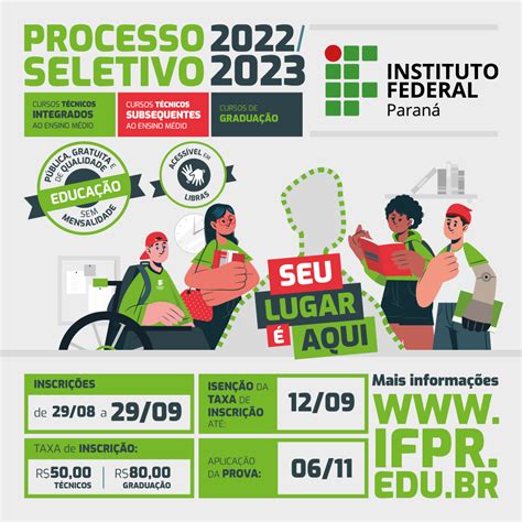 IFPR abre inscrições para o Processo Seletivo 2022 2023