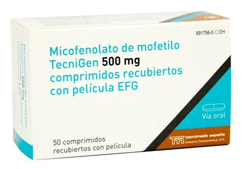 Micofenolato De Mofetilo Tecnigen Mg Comprimidos Recubiertos Con