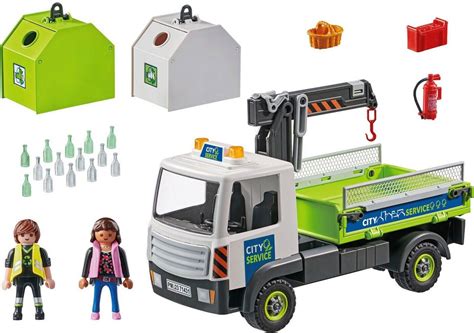 Playmobil Camion grue de recyclage de verre 71431 en solde à partir