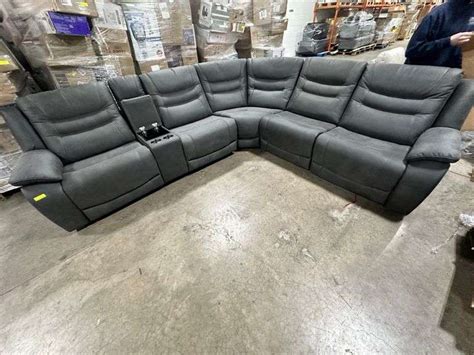 Kelsee Fabric Power Reclining Sectional With Power Headrests