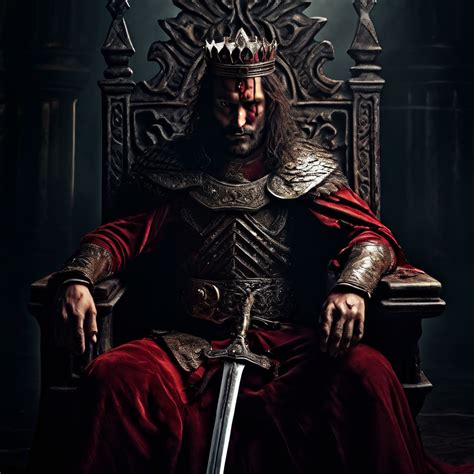 The Bloody King Sitting On The Throne And His Sword In His By Yuse