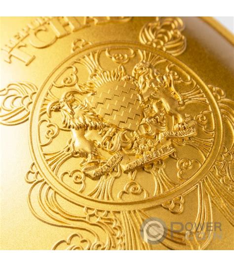 EIGHT DRAGON BUDDHA Gilded 1 Oz Silber Münze 5000 Francs Chad 2023