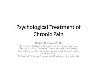 PPT Psychological Management Of Acute And Chronic Pain PowerPoint