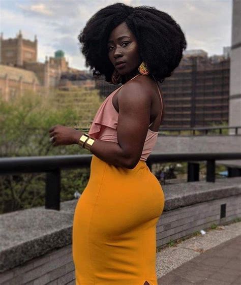 Beautiful Dark Skin Woman In Yellow Dress