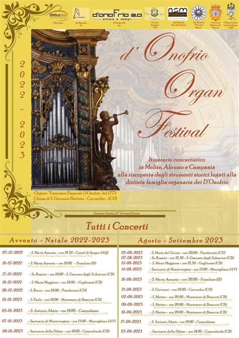 D Onofrio Organ Festival Inizia A Castel Di Sangro Il Concerto D