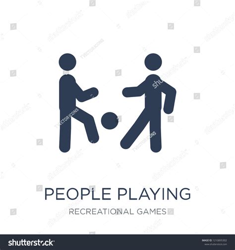 People Playing Ball Icon Icon Trendy Stock Vector Royalty Free