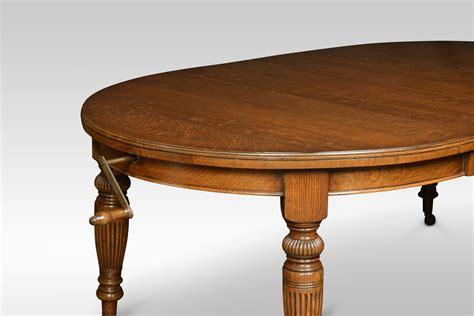 Oak Oval Extending Dining Table Shackladys Antiques