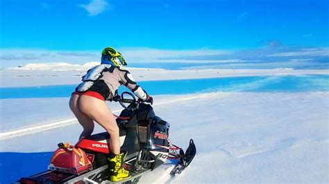 Spring Ride In Iceland Naked On Snowmobile YouTube