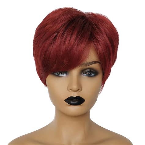 Alcobi Pixie Cut Wigs For Black Women Human Hair Short Bob Wigs With