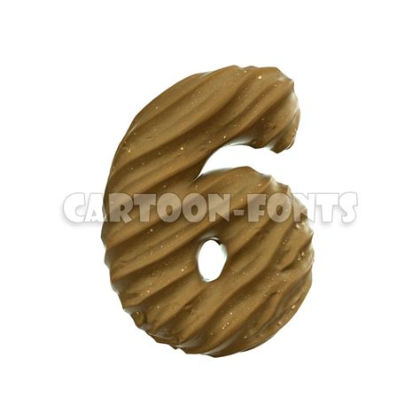sand wave numeral 6 | 3d digit against white background