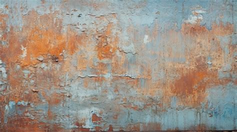 Weathered Iron Texture Background With Peeling Red Paint Corrosion