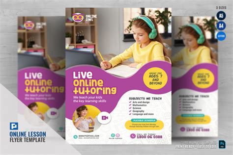 Online Lesson Flyer Graphic By Psdpixel · Creative Fabrica