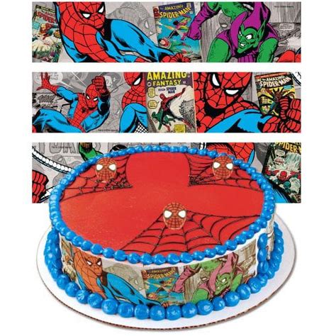 Spiderman Designer Prints Cake Edible Image Walmart