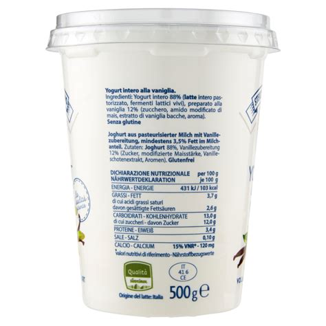 Sterzing Vipiteno Yogurt Intero Vaniglia 500 G Carrefour