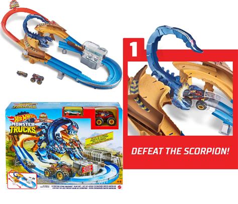 Hot Wheels Monster Trucks Scorpion Raceway Boosted Set With Monster Truck Off In